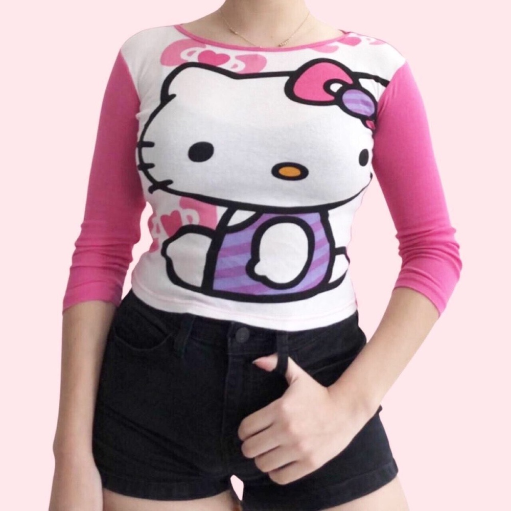 Hello Kitty Raglan t shirt
